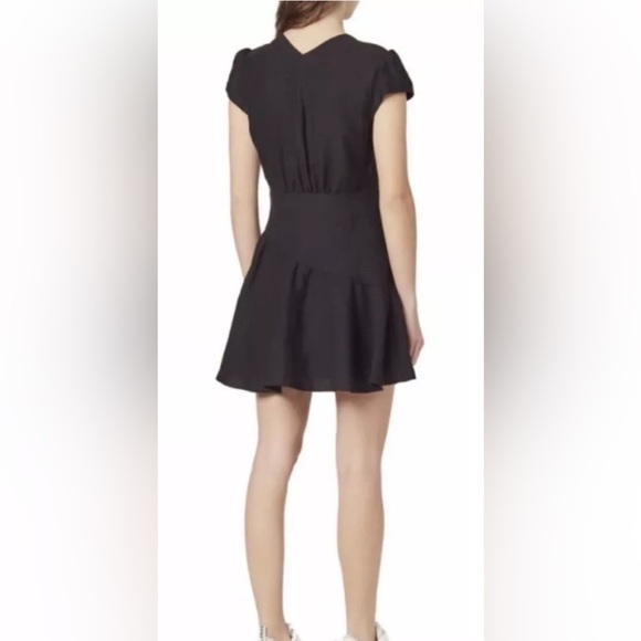 Sandro Paris Ronald CutOut Gathered Twill Linen Blend Mini Dress In Black, 38/M - Picture 8 of 15